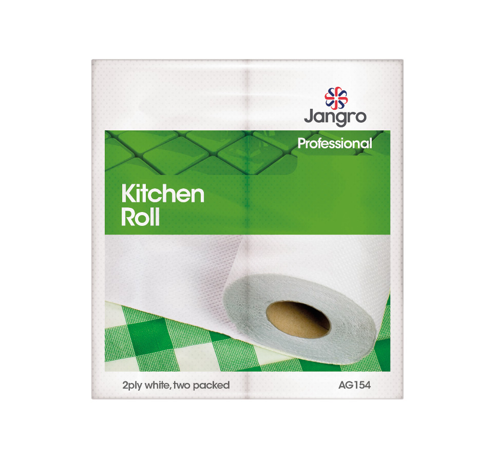 Jangro Kitchen Roll, White 2 ply, 60 shts