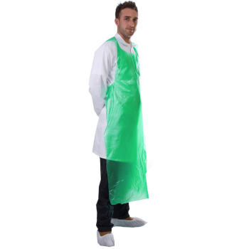 DISPOSABLE GREEN APRONS ON A ROLL - 200 PER ROLL