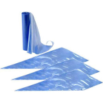 21" NON-SLIP BLUE DISPOSABLE PIPING BAGS - 100 PER ROLL