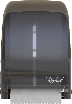 RAPHAEL MECHANICAL HANDS FREE ROLL TOWEL DISPENSER - SMOKE RAPHAEL MECHANICAL HANDS FREE ROLL TOWEL DISPENSER - SMOKE