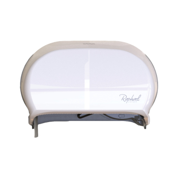 RAPHAEL VERSA TWIN TOILET TISSUE DISPENSER - WHITE RAPHAEL VERSA TWIN TOILET TISSUE DISPENSER - WHITE