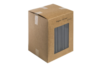PAPER STRAWS - 14cm - BLACK PAPER STRAWS - 14cm - BLACK