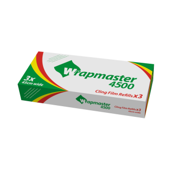 WRAPMASTER CLING FILM REFILLS - 45CM X 300M - 3 ROLLS WRAPMASTER CLING FILM REFILLS - 45CM X 300M - 3 ROLLS