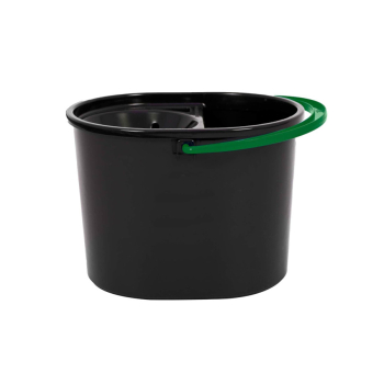 OVAL RECYCLED MOP BUCKET WITH GREEN HANDLE - 5L OVAL RECYCLED MOP BUCKET WITH GREEN HANDLE - 5L