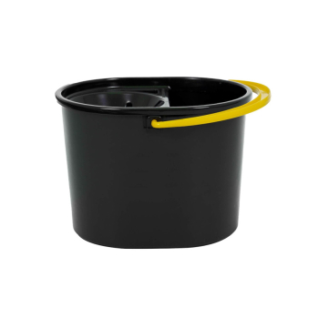OVAL RECYCLED MOP BUCKET WITH YELLOW HANDLE - 5L OVAL RECYCLED MOP BUCKET WITH YELLOW HANDLE - 5L