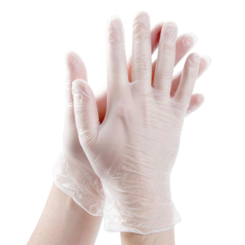 VINYL CLEAR GLOVES - SIZE LARGE, 100 PER BOX VINYL CLEAR GLOVES - SIZE LARGE, 100 PER BOX