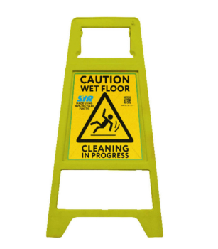 WET FLOOR CLEANING IN PROGRESS A SIGN - 100% RECYCLED PLASTIC WET FLOOR CLEANING IN PROGRESS A SIGN - 100% RECYCLED PLASTIC