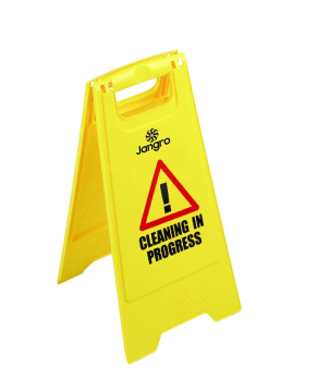CLEANING IN PROGRESS A FRAME SAFETY SIGN CLEANING IN PROGRESS A FRAME SAFETY SIGN