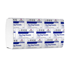 JANGRO PROFESSIONAL 2PLY ZIG ZAG HAND TOWELS - WHITE JANGRO PROFESSIONAL 2PLY ZIG ZAG HAND TOWELS - WHITE