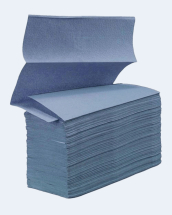 PROFESSIONAL 1 PLY FLUSHABLE Z FOLD PAPER HAND TOWEL - BLUE