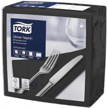 TORK DINNER NAPKINS 2PLY BLACK - 1800 PER PACK