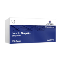 LUNCH NAPKINS 2PLY 4 FOLD WHITE - 2000 PER PACK