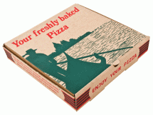 12inch PIZZA BOX WITH GONDOLA DESIGN - PACKS OF 100