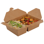 LARGE 2 COMPARTMENT FOOD BOX - 200 PER PACK