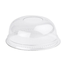 DOMED CLEAR PLASTIC LID WITH HOLE FOR SMOOTHIE CUPS