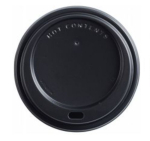 DOMED SIP-THRU LID BLACK FOR 10-20oz RIPPLE WALL HOT DRINK CUPS