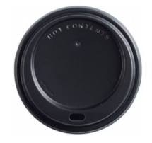 DOMED SIP-THRU LID BLACK FOR 10-20oz RIPPLE WALL HOT DRINK CUPS