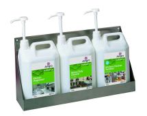 Stainless Steel 3x5 Litre Chemical Wall Shelf, 570mm