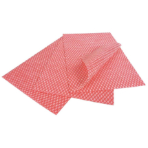 Jangro Lightweight Wipe - Red - Packs of 50 Cloths (Sheet 36x48cm)