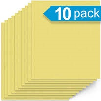 Cellulose Sponge Cloth, Yellow (packs of 10)