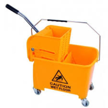 King Speedy Flat Mop Bucket/Wringer System Yellow