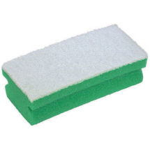Soft Easigrip Sponge Scouring Pad Packs of 10 Green/White (140x68x48mm)