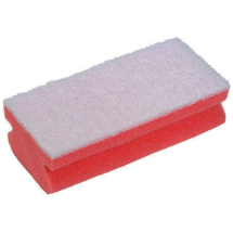 Soft Easigrip Sponge Scouring Pad  Packs of 10 Red/White (140x68x48mm)