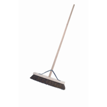 18inch BROOM Bassine medium hard with 5' handle and  stay