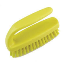 Hygiene Grippy Nail Brush Stiff 110mm Yellow