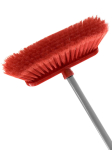 SWEEP BRUSH SOFT 11" RED with Handle