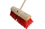 COMPLETE UNIT - 13" YARD BRUSH RED PVC WITH HANDLE