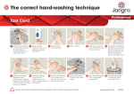 JANGRO PROFESSIONAL HAND WASHING TASK CARD - A4