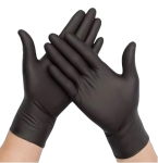 NITRILE POWDER FREE BLACK GLOVES - MEDIUM - 10x100