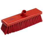 Hygiene Medium Flat Sweeping Broom Head - 305mm - Red