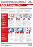 JANGRO PROFESSIONAL TOILET AND WASHROOM CARE WALL CHART - A3
