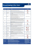 Jangro Housekeeping and Bar Area Cleaning Schedule Wall Chart - A3