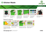 Jangro Professional Kitchen Waste Wall Chart - A4