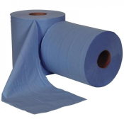 Jangro Contract 2ply Embossed Centrefeed Rolls - Blue