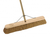 Complete Natural Industrial rPET Soft Broom with Handle 24inch