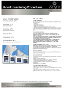 JANGRO PREMIUM GOOD LAUNDERING PROCEDURES WALL CHART - A3