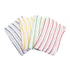 Contract Striped Dishcloths 12" x 16" Yellow