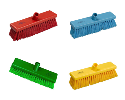 Hygiene Medium Flat Sweeping Broom Head - 305mm - Various Colours