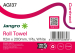 Jangro 1ply Roll Towel - White - 6 pack